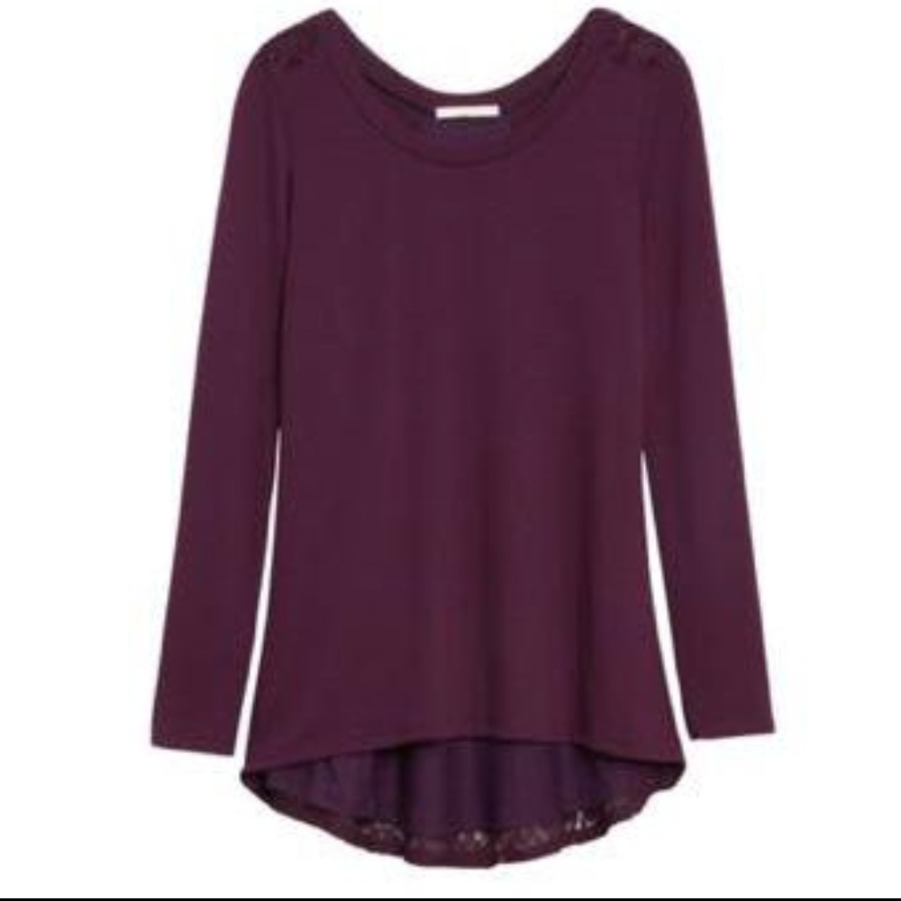Le Lis Woodburn Lace Back Shirt - Size Small